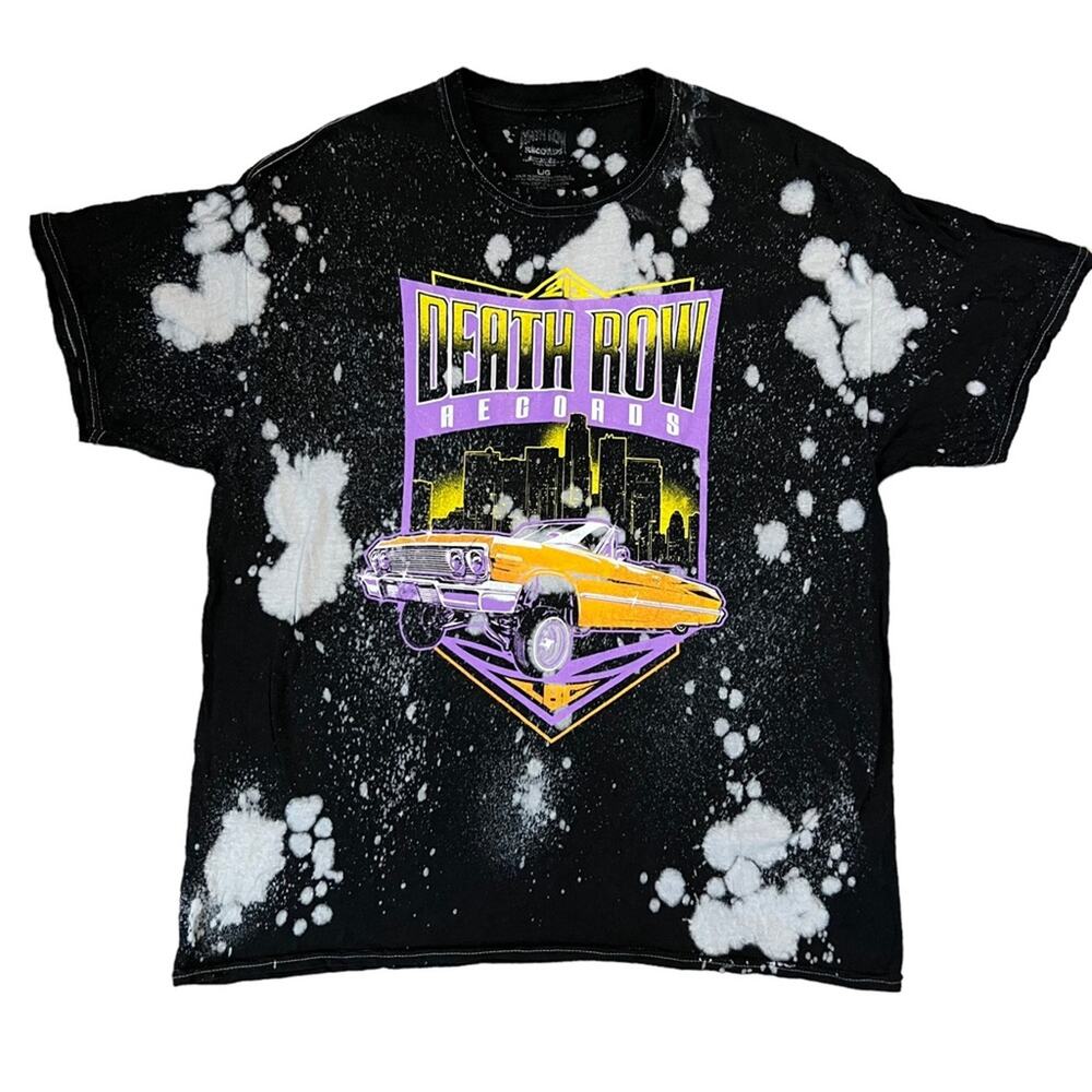 Oversized Bleached Death Row Records Graphic Tee
